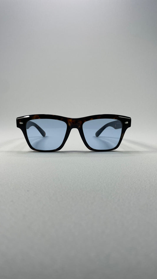 Azzuro brown tartarooga/blue